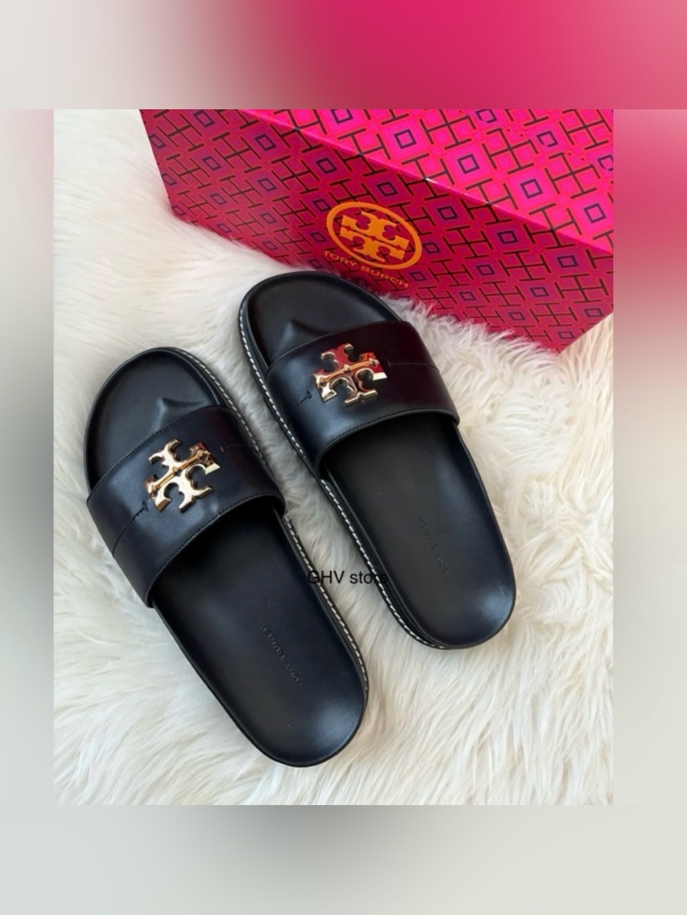 Tory Burch Everly Anatomic Lug Paris Nappa Slide